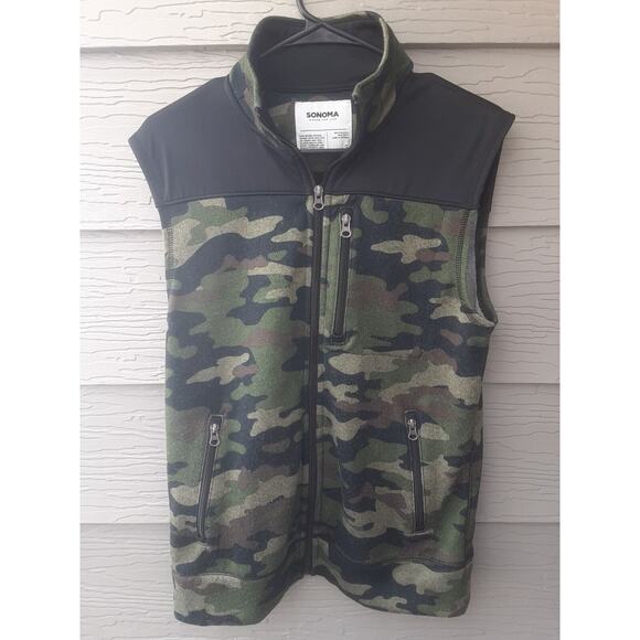Sonoma Other - Sonoma Goods For Life Mens Sleeveless Camo Vest Full Zip Front Size S